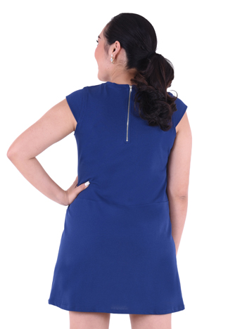 PROUD basic stretch dress blue