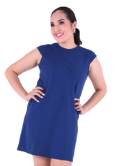 PROUD basic stretch dress blue