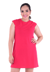 PROUD basic stretch dress pink