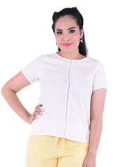 PROUD chiffon line blouse cream